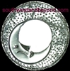Mexican Silver Color Crescent Moon Design Mexican Tin Frame Mirror