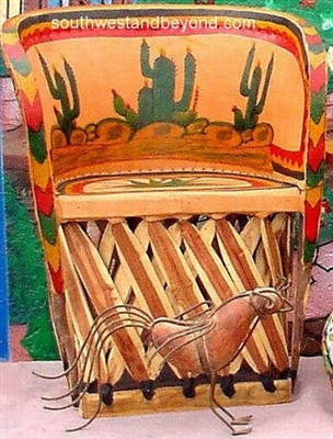 01-JZ 20B Equipal Pigskin Leather Chair Desert Scene