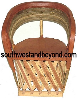 01-JZ 20E  Equipal Barrel Chair Willow Back