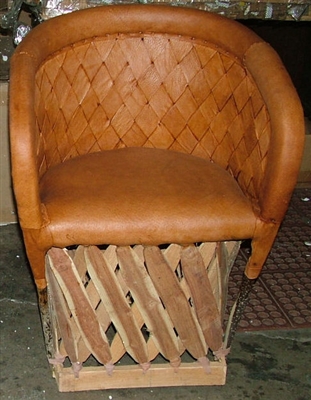 01-JZ 22  Equipale Woven Back Cushioned Seat Chair