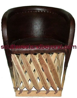 01-JZ 24A  Equipale Cushioned Seat Chair - Chocolate Color