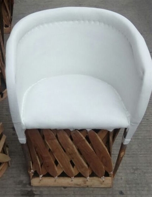 01-JZ 24C  Equipale Cushioned Seat Chair - White Color