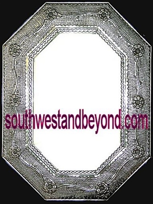 01-33435-as  Silver Color Octogon Shape Tin Frame Mirror