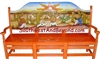Carved Hand Painted Mexican Benches
