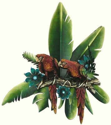03- Tropical Cockatoo - Bird Metal Wall Art Decor Large Macaw 3D