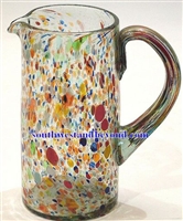 Mexican Glassware - Handmade Pitcher