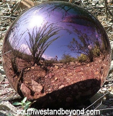 043-F Glass Gazing Ball 10 inch Amethyst Garden Globe Sphere