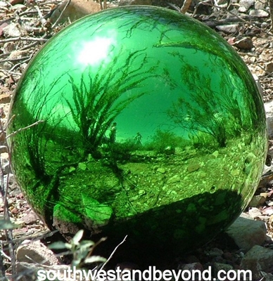 044-H Glass Gazing Ball 12 inch JADE Garden Globe Sphere