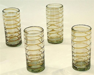 Handmade Mexican Glassware - Highball Glasses