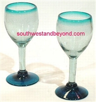 Handmade Mexican Glassware - Wine Glass