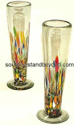 060-2E Specialty Mexican Glass Lower Half Confetti - 4 pc Set