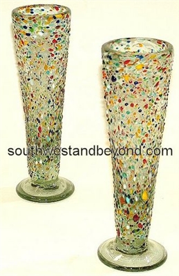 060-2G Specialty Mexican Glass Pebbled Confetti- 4 pc Set