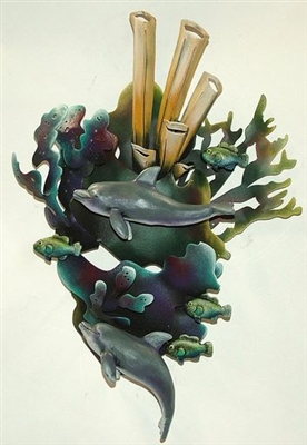 07- Tropical Fish Metal Wall Art Decor Sculpture 3D