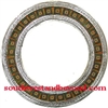 Mexican round tin framed mirror with Talavera tiles - silver