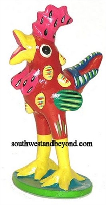 44431-03 Hand Painted Clay Rooster â€“ Mini