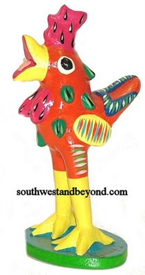 44431-04 Hand Painted Clay Rooster â€“ Mini