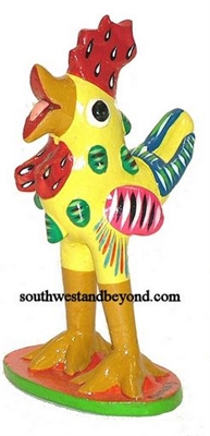 44431-07 Hand Painted Clay Rooster â€“ Mini