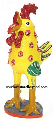 44435-04 Hand Painted Clay Rooster - Large