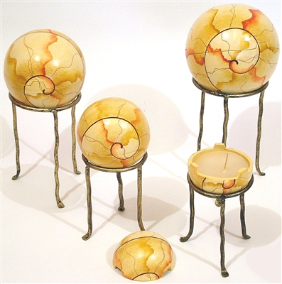 532-1 Candle Sphere Set Caracol Sea Snail