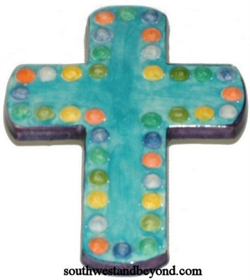 77007-03 Colorful Cross w/ Beading Design