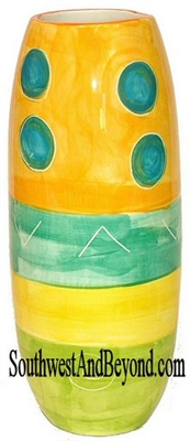77009-01 Colorful Oval Shape Vase - Large
