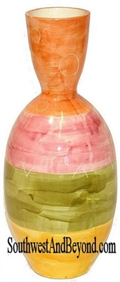 77010-01 Colorful Curved Top Vase - Large
