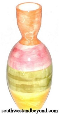 77010-02 Colorful Curved Top Vase - Large