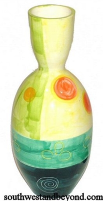 77010-A 01 Colorful Curved Top Vase â€“ Small