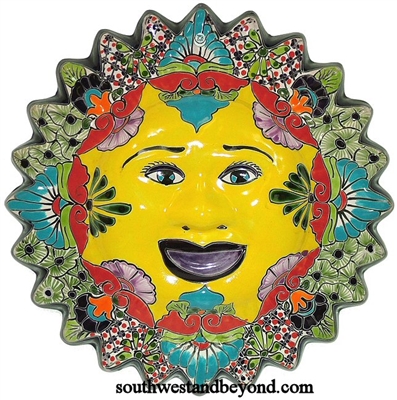80003-03  Talavera Painted Sun Face Wall Art