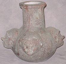 80048 Pre-Columbian Vase with 4 Heads
