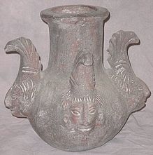 80054 Pre-Columbian Vase - 4 Heads