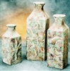 Clay 3pc Vase Mexican Pottery