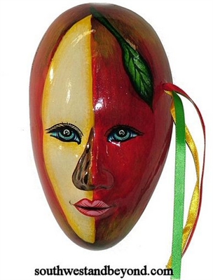 802-A Clay Mask Exotic Wall Decor - Small