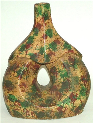 Multi-Colored Vlay Mexican Pottery Vase