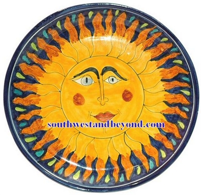 80501-G1 Talavera 14" Wall Plate Sun Design