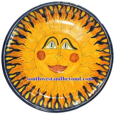 80501-G5 Talavera 14" Wall Plate Sun Design