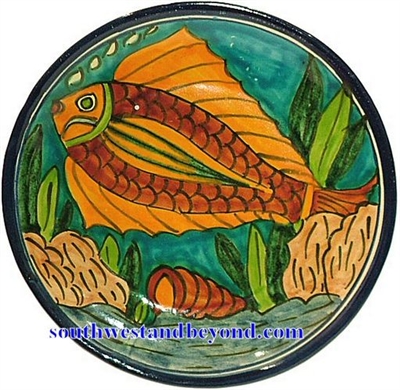 80503-F5 Talavera 12" Wall Plate Fish Design