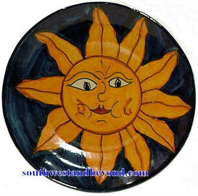 80503-G7 Talavera 12" Wall Plate Sun Design