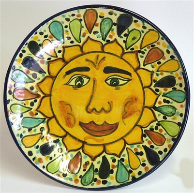 80504-G1 Talavera 12" Wall Plate Sun Face Design