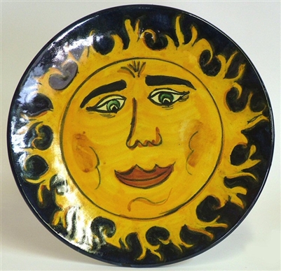 80504-G2 Talavera 12" Wall Plate Sun Face Design