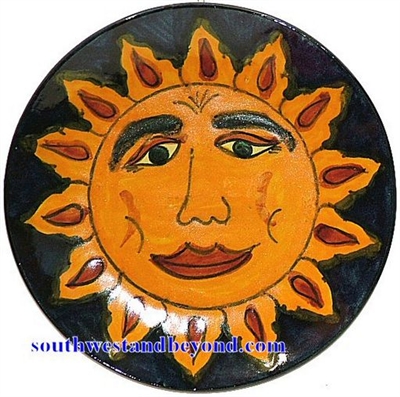 80504-G4  Talavera 11" Wall Plate Sun Design