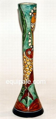 80515-F Talavera Tall Vase Fish Design