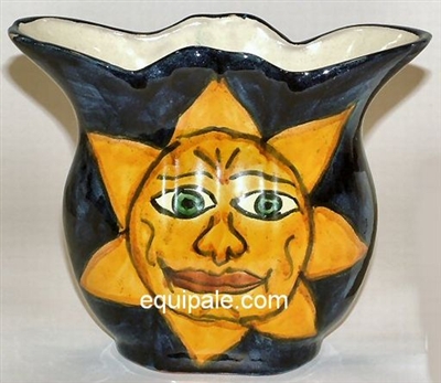 80517-G Talavera Flower Vase Sun Design