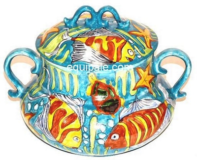 80530-F Talavera Crock Pot Fish Design
