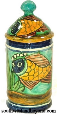 80559-F1 Talavera Ginger Jar - Fish Design