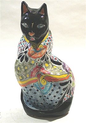 80599-01  Talavera "Fancy" Cat Statue