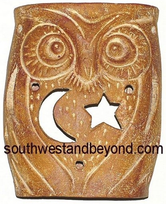 80672-A Rustic Clay Owl Sconce Light Cover
