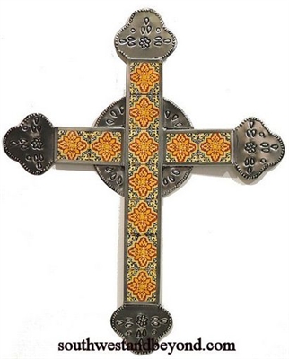 80687-A04 Cross - Talavera Tiled Wall Cross