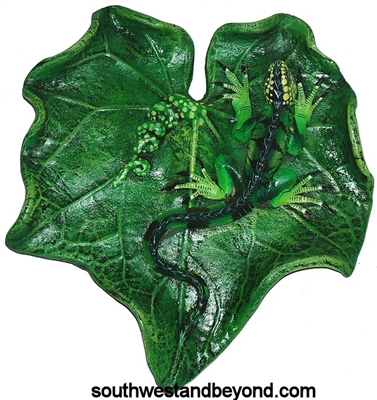 830-23 Clay Iguana - Tropical Leaf