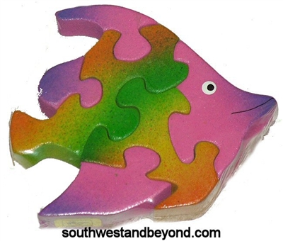 PZ-F-208 Mulit-Color Fish Wooden Puzzle â€“ Multi-Color Fish